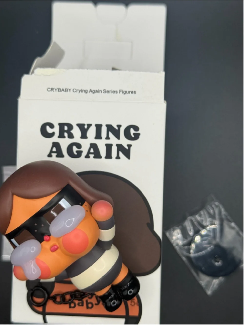 Pop Mart Crybaby Crying Again The Robber Figure Plush Pendant Keychain Authentic